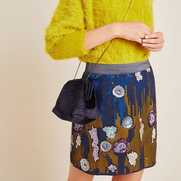 Anthropologie Dresses & Skirts - Anthropologie Geisha Designs Georgette Seq'd Mini, Size 10